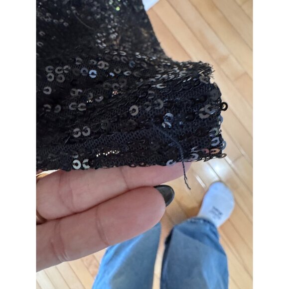 Wild & Fable Black Sequin Pants W/ Built-In Shorts NWT Size M - Picture 8 of 11